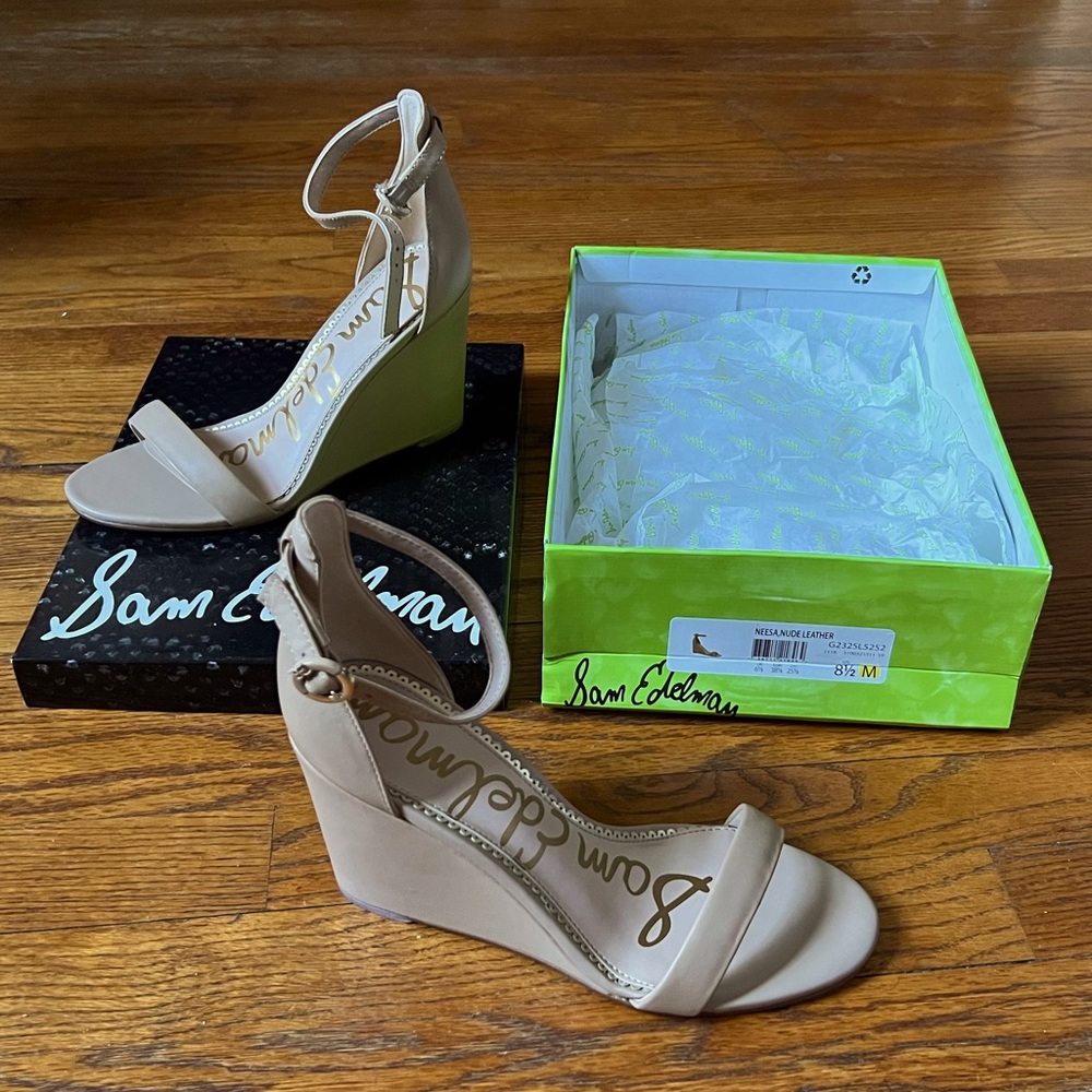 NWT Sam Edelman Leather Wedges!